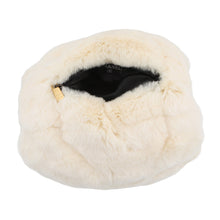 Load image into Gallery viewer, CHANEL Fur Arm Warmer Chain Shoulder Bag White/BlackA17714 Lapin 100%