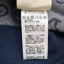 Load image into Gallery viewer, HERMES Cardigan HARNAIS DE COUR Size 40 Gray/Navy Cashmere50% Silk50%