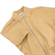 将图像加载到图库查看器中,HERMES Leather Jacket Size 36 Beige Leather Cotton