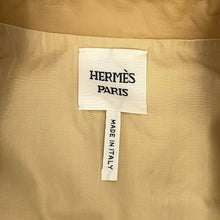 将图像加载到图库查看器中,HERMES Leather Jacket Size 36 Beige Leather Cotton