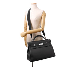将图像加载到图库查看器中,HERMES Maxi Kelly Black Togo Leather Size 42