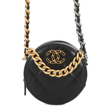 将图像加载到图库查看器中,CHANEL Round ChainShoulder Bag BlackAP0945 Lambskin