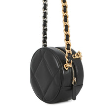 将图像加载到图库查看器中,CHANEL Round ChainShoulder Bag BlackAP0945 Lambskin