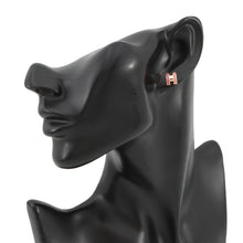 Load image into Gallery viewer, HERMES Pop Ash Rocabar Earrings Beauty Size Mini Pink Lacquer Gold Plated
