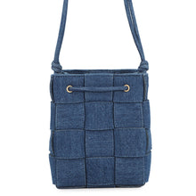 Load image into Gallery viewer, Bottega Veneta Denim Cassette Bucket Shoulder Bag Indigo743789 Denim Size Small
