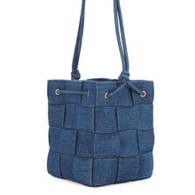 Load image into Gallery viewer, Bottega Veneta Denim Cassette Bucket Shoulder Bag Indigo743789 Denim Size Small