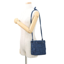Load image into Gallery viewer, Bottega Veneta Denim Cassette Bucket Shoulder Bag Indigo743789 Denim Size Small