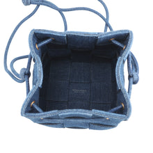 Load image into Gallery viewer, Bottega Veneta Denim Cassette Bucket Shoulder Bag Indigo743789 Denim Size Small
