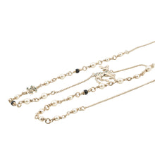 Load image into Gallery viewer, CHANEL Bambi motif long necklace Gold Metal Faux Pearl Rhinestone