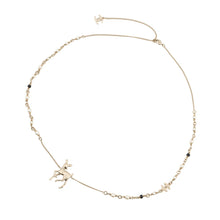 Load image into Gallery viewer, CHANEL Bambi motif long necklace Gold Metal Faux Pearl Rhinestone