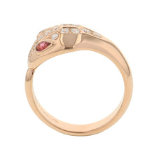 Load image into Gallery viewer, BVLGARI Serpenti Ring Size Approximately No. 19 18K Pink Gold