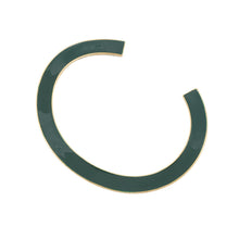 将图像加载到图库查看器中,Bottega Veneta Curved Cuff Bracelet Size L Green/Lime741013 Ag925 Enamel