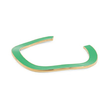 将图像加载到图库查看器中,Bottega Veneta Curved Cuff Bracelet Size M Light Blue/Parakeet741013 Ag925 Enamel