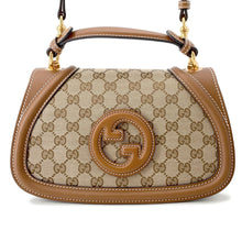 将图像加载到图库查看器中,GUCCI GUCCI Blondie top handle bag Beige/Dark Brown815714 GG Canvas Leather Size Medium