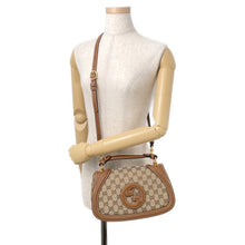 将图像加载到图库查看器中,GUCCI GUCCI Blondie top handle bag Beige/Dark Brown815714 GG Canvas Leather Size Medium
