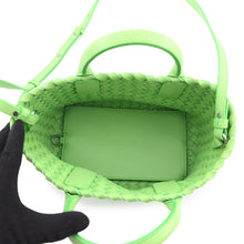 将图像加载到图库查看器中,Bottega Veneta INTRECCIATO Mini Cabas 2WAYBag Green709464 Lambskin