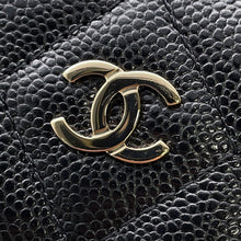 Load image into Gallery viewer, CHANEL Round zip compact wallet BlackAP4652 Caviar Leather