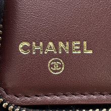 Load image into Gallery viewer, CHANEL Round zip compact wallet BlackAP4652 Caviar Leather