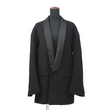 Load image into Gallery viewer, CELINE Cashmere tuxedo coat Size 34 Black2M02B6700 Cashmere100%