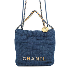 将图像加载到图库查看器中,CHANEL CHANEL22 Denim BlueAS3980 Cotton Size Mini