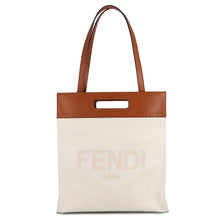 Load image into Gallery viewer, FENDI Shopping bag Brown/White7VA481 Leather Canvas