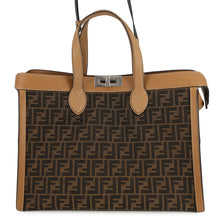 将图像加载到图库查看器中,FENDI Peekaboo I See You Zucca Forty 8 Camel/Brown7VA566 Leather Canvas