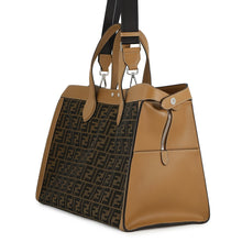 将图像加载到图库查看器中,FENDI Peekaboo I See You Zucca Forty 8 Camel/Brown7VA566 Leather Canvas