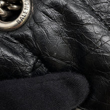 将图像加载到图库查看器中,BALENCIAGA BB Logo Crushed Quilted ChainShoulder Bag Black742941 Crushed Calf Leather Size Medium