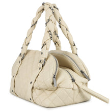 Load image into Gallery viewer, CHANEL Bubble Quilt ChainTravel Bag Ivory Leather