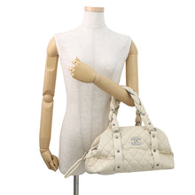 Load image into Gallery viewer, CHANEL Bubble Quilt ChainTravel Bag Ivory Leather