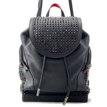 Load image into Gallery viewer, Christian Louboutin Explorer Funk Studded Backpack Black/Red1215001 Leather