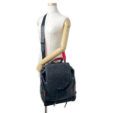 Load image into Gallery viewer, Christian Louboutin Explorer Funk Studded Backpack Black/Red1215001 Leather