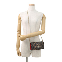 Load image into Gallery viewer, Christian Louboutin LOUBI54 Leopard Pattern 2-Way Chain Wallet Brown3235267 Leather