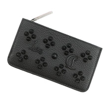 Load image into Gallery viewer, Christian Louboutin Studded Coin Purse Fragment Case Black3225116 Leather