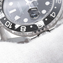 将图像加载到图库查看器中,ROLEX GMT MasterII W40mm Stainless Steel Black Dial116710LN