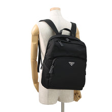 将图像加载到图库查看器中,PRADA Re-Nylon x Saffiano Leather Backpack Black2VZ104 Nylon Leather