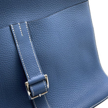 将图像加载到图库查看器中,HERMES Halzan Blue Agate Taurillon Clemence Size 31