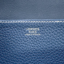 将图像加载到图库查看器中,HERMES Halzan Blue Agate Taurillon Clemence Size 31