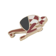 Load image into Gallery viewer, HERMES ScarfRing Jockey Rouge H/Black/White Perma brass