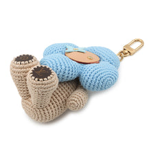 Load image into Gallery viewer, LOUIS VUITTON Bag Charm My Vivienne Crochet Blue/BeigeM02582 Cotton Leather