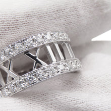 将图像加载到图库查看器中,TIFFANY&Co. Atlas Open Ring Size Approximately No. 13 18K White Gold
