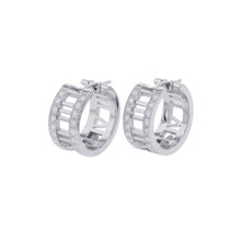 将图像加载到图库查看器中,TIFFANY&Co. Atlas Open-A Earrings 18K White Gold