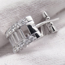 将图像加载到图库查看器中,TIFFANY&Co. Atlas Open-A Earrings 18K White Gold