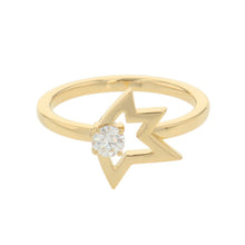 Load image into Gallery viewer, TASAKI Comet Plus Diamond Solo Ring Size Approximately No. 13 18K Yellow Gold