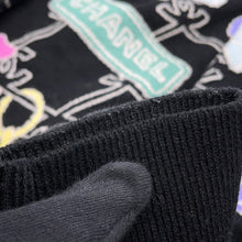 Load image into Gallery viewer, CHANEL Logo sweateater Size 36 Black/MulticolorP72298 Cashmere99% Elastine1%