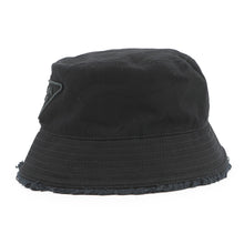 Load image into Gallery viewer, PRADA Triangle fringe bucket hat (2022) Size M Black1HC137 Cotton100%