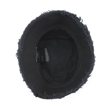 Load image into Gallery viewer, PRADA Triangle fringe bucket hat (2022) Size M Black1HC137 Cotton100%