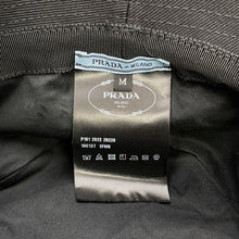 Load image into Gallery viewer, PRADA Triangle fringe bucket hat (2022) Size M Black1HC137 Cotton100%