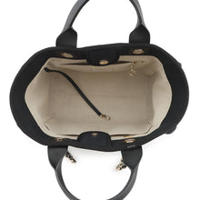 Load image into Gallery viewer, CHANEL Deauville Shopping 2-Way Tote Bag BlackAS3257 Mix Fiber Leather Size Small