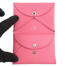 将图像加载到图库查看器中,HERMES Calvi duo Rose Azalee Epsom